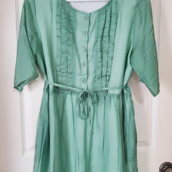 Tie Waist Mid Length Summer Dress - Picture 4 of 4